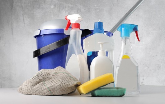Dispose cleaning products properly